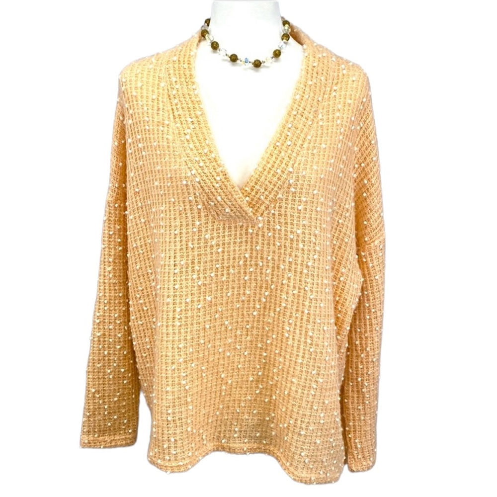 Fantastic Fawn Raised Textured Dots Sweater
